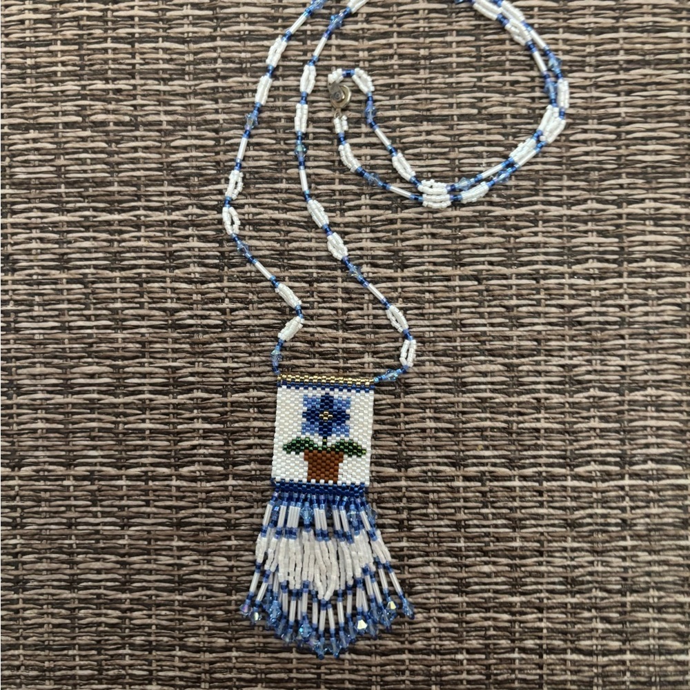 Handcrafted Beaded Purse Necklace